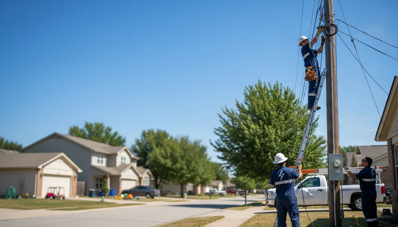 Residential electrician providing installation services in Brookshire, TX